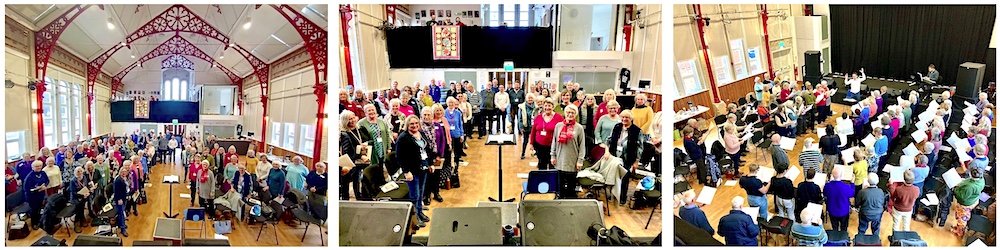 composite image of photos from Stowmarket Chorale 's - Come and Sing day - February 2024